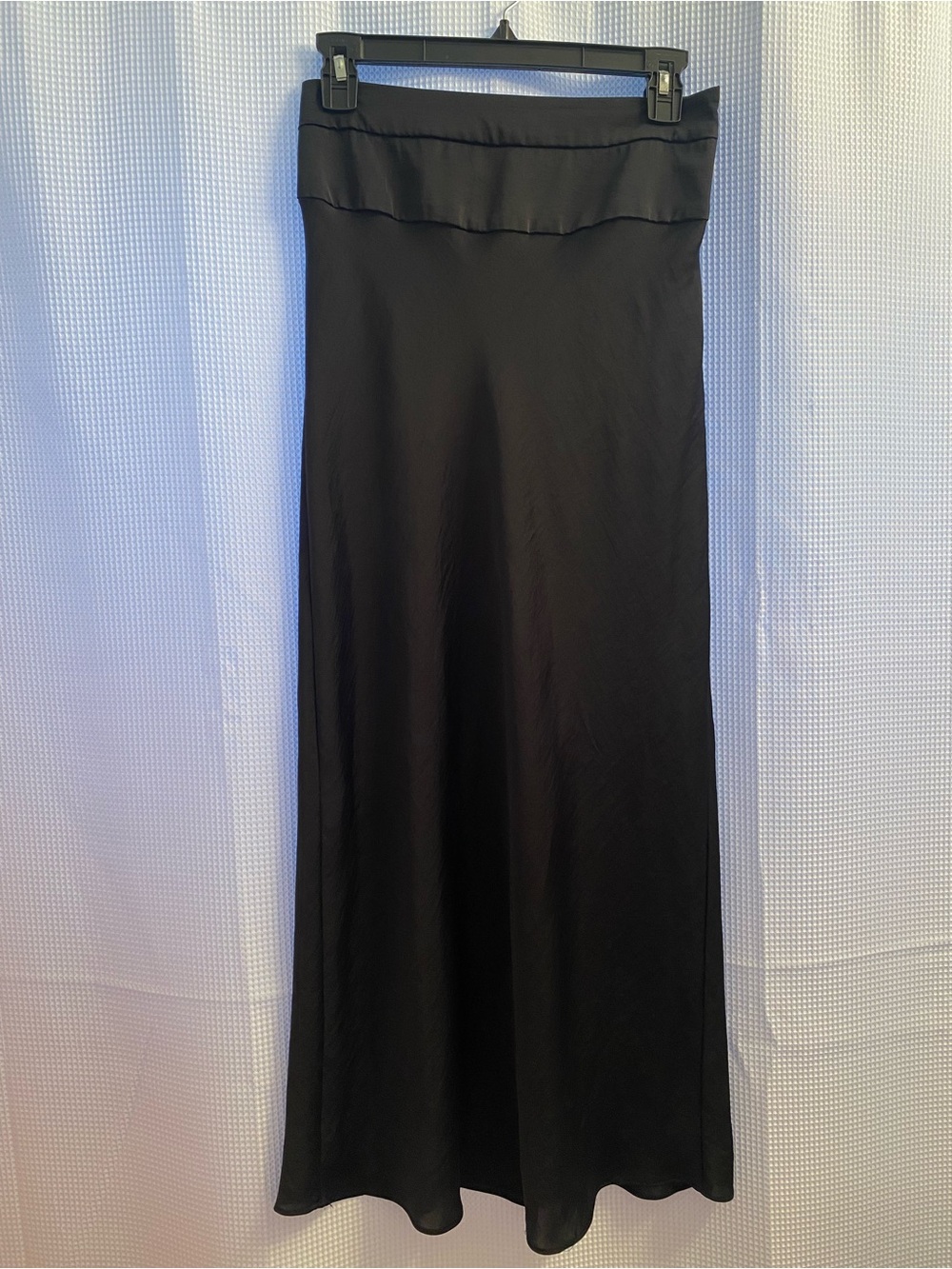 Free People Black Satin Pencil Skirt - Picture 3 of 9